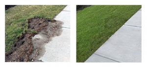 before and after of broken sprinkler head