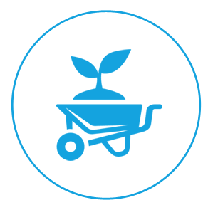 illustration of landscaping cart