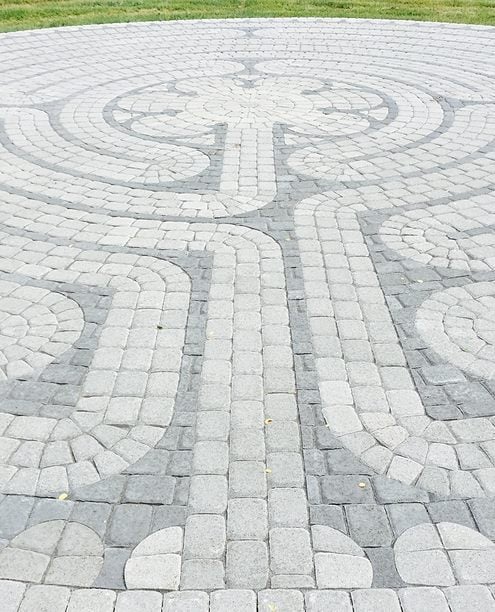 mosaic paver patio